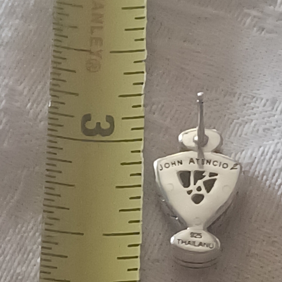 John Atencio Amethyst and Diamond Stud Earrings, SS - Picture 10 of 11